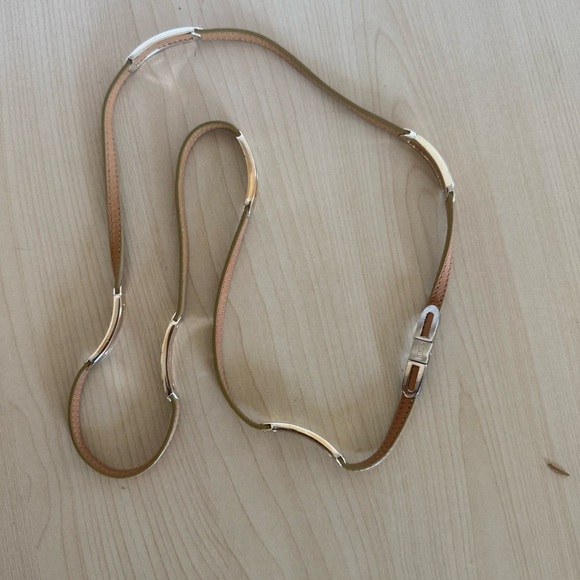 Tod's Accessories - TOD’S Leather and Silver Skinny Belt